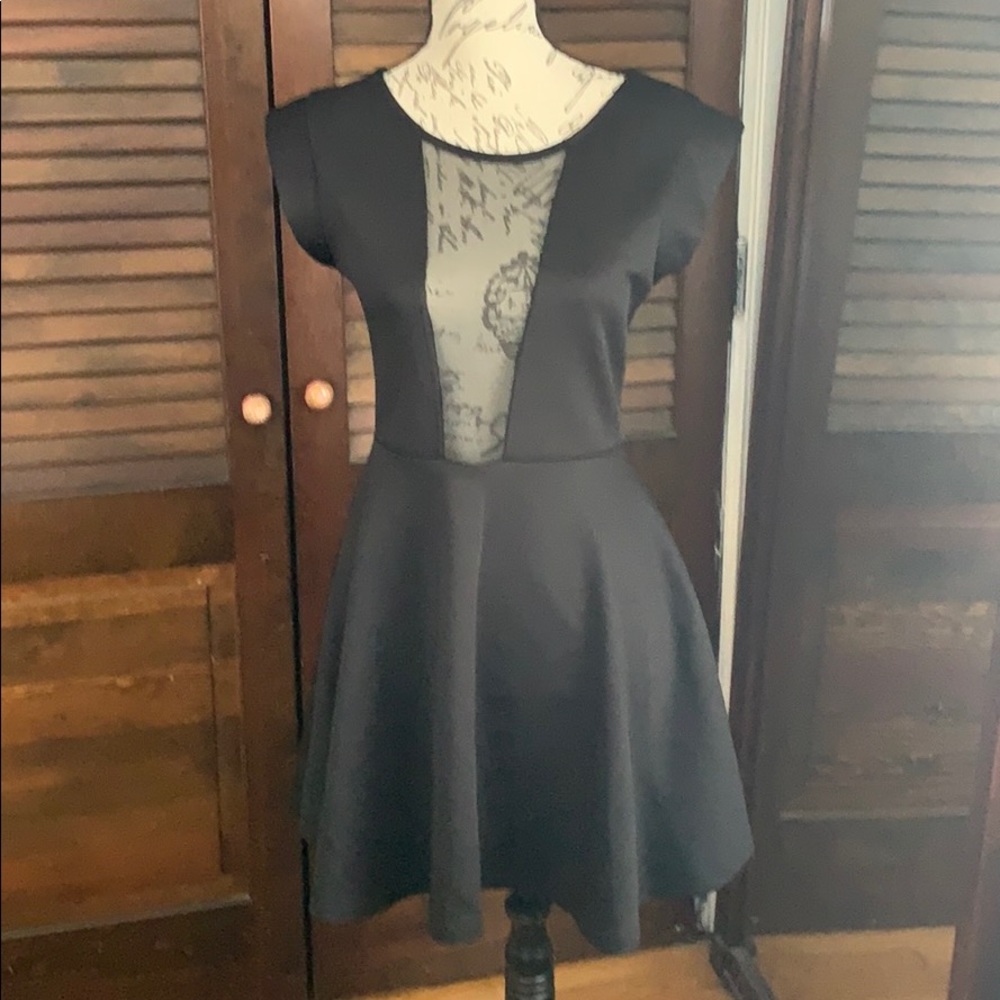 Black & sheer front & back by Coolwear dress M